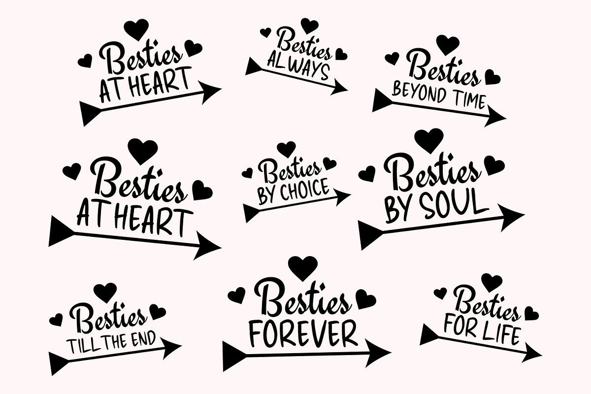 Besties Forever SVG Bundle, a Graphic by M9 Design (Photo 9 of 9)