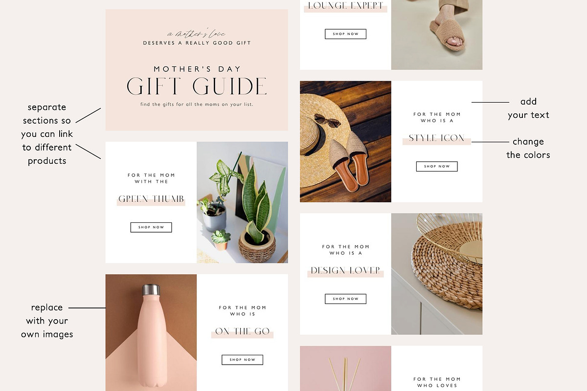 Mother's Day Gift Guide Email, an Email Template by KikiBunnyCreative (Photo 3 of 7)