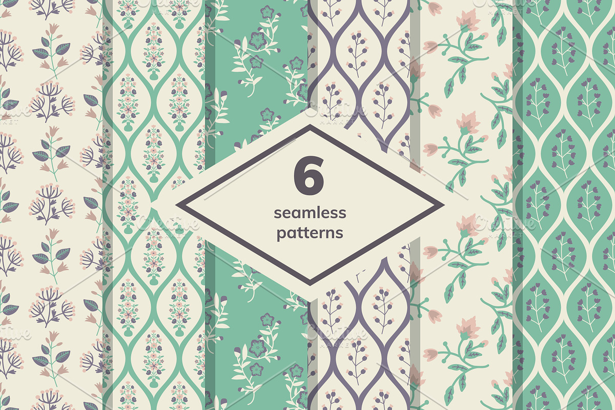 Seamless pastel patterns, a Pattern Graphic by elyomys