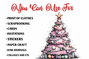 Pink Christmas Clipart Bundle, a Seasonal Illustration by fashionaddict (Thumbnail 6 of 7)