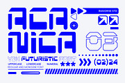 Acanica a Y2K Futuristic Font, a Sans Serif Font by Rasiorise Studio (Thumbnail 1 of 9)