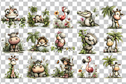 Jungle Animals PNG Clipart, an Animal Illustration by Nicolle's Colorful Art (Thumbnail 3 of 4)