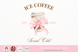 Iced Coffee Social Club Png