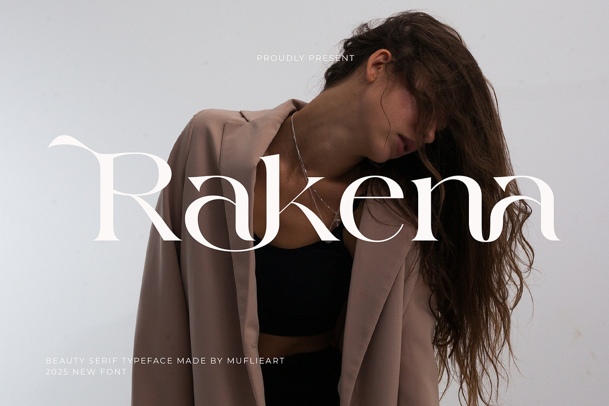 Rakena - Beauty Serif Typeface, a Serif Font by Muflieart (Photo 1 of 10)