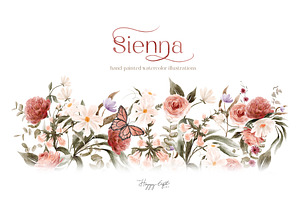 Wild Floral Illustrations - Sienna