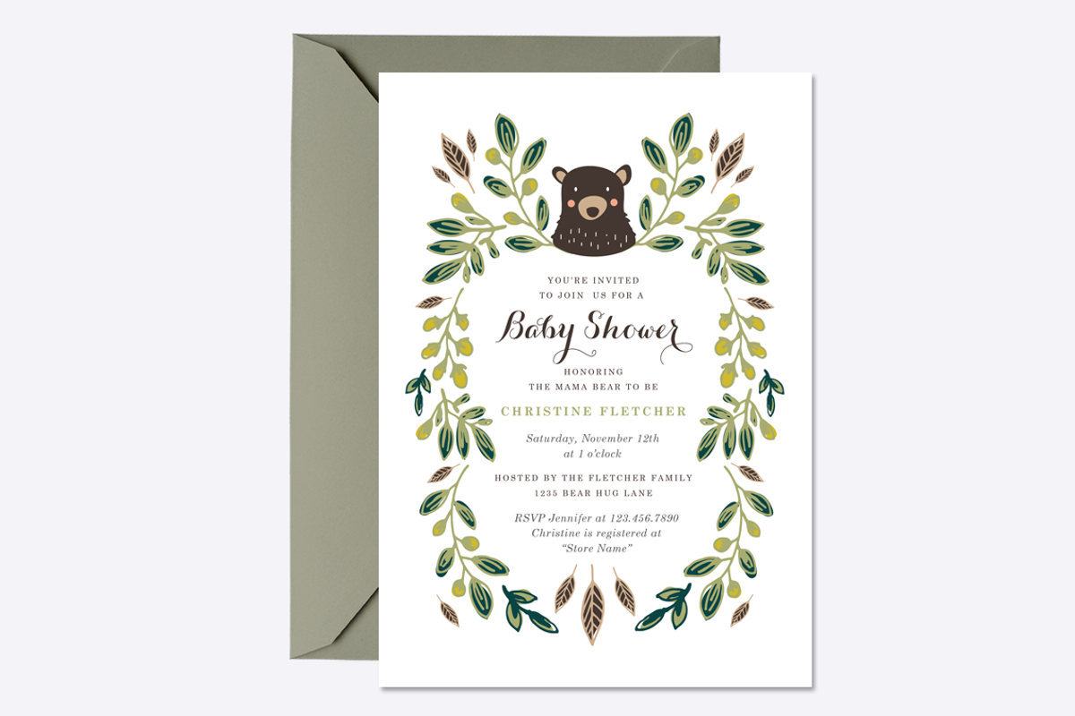 Bear Cub Baby Shower Invite, an Invitation Template by origamiprints (Photo 1 of 2)