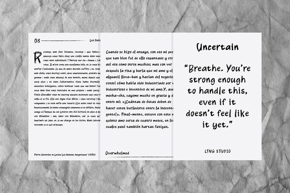 Overwhelmed handwritten, a Handwritten Font by LTNG STUDIO (Photo 4 of 9)
