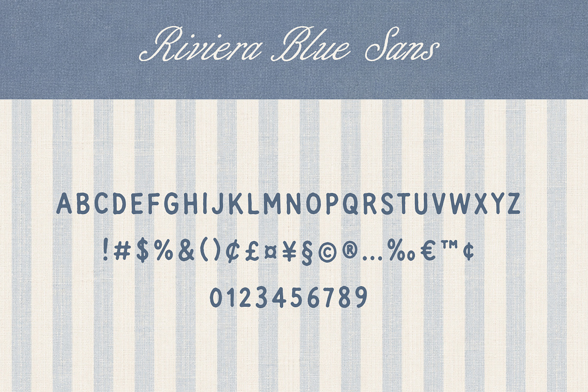 Riviera Blue - Font Trio, a Script Font by Davide Bassu (Photo 11 of 11)