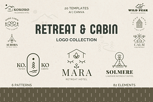 Retreat & Cabin Logo Collection