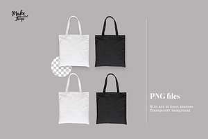 Isolated Canva Tote Bag Mockup