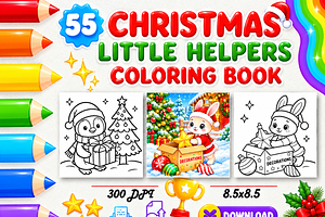 Christmas Little Helpers Coloring