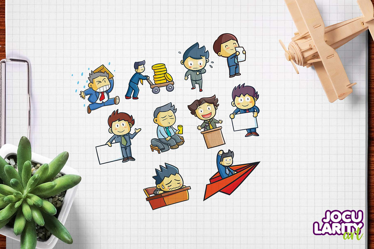 Funny Employee Cartoon Illustration, a Person Illustration by Jocularity Art (Photo 2 of 3)