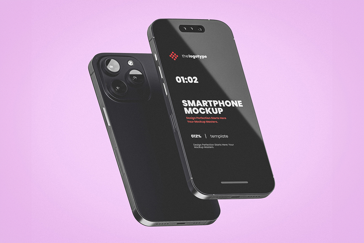 Black Smartphone Mockup, an iPhone Mockup by Se٧enStudio (Photo 2 of 2)