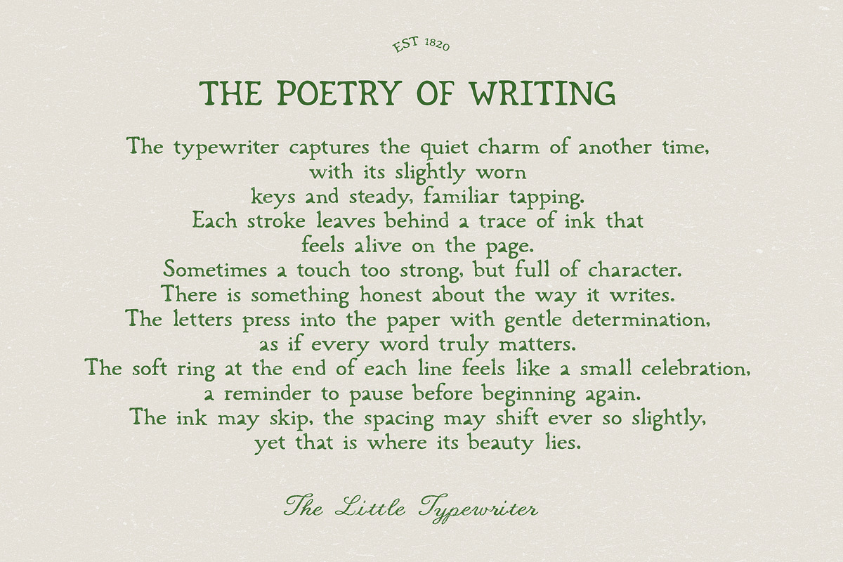 Handmade Typewriter & Rustic Script, a Handwritten Font by Laras Wonderland (Photo 2 of 14)