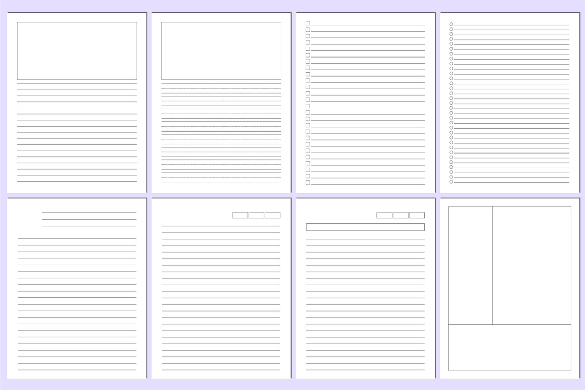 Ultimate Notebook Paper Bundle Canva, a Stationery Template by Mustafiz (Photo 8 of 9)
