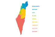 Israel - administrative map of | Illustrations ~ Creative Market