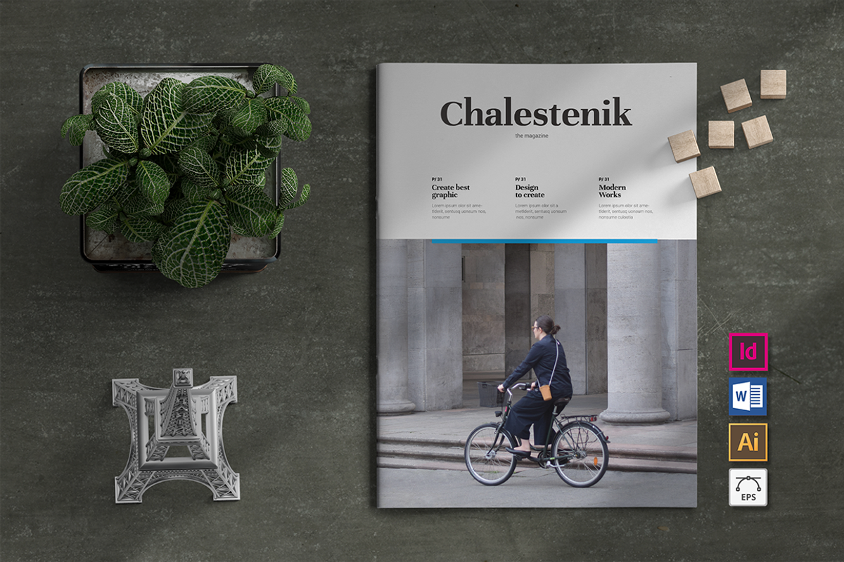 Chalestenik | Magazine Template, a Magazine Template by spidergraph (Photo 1 of 12)