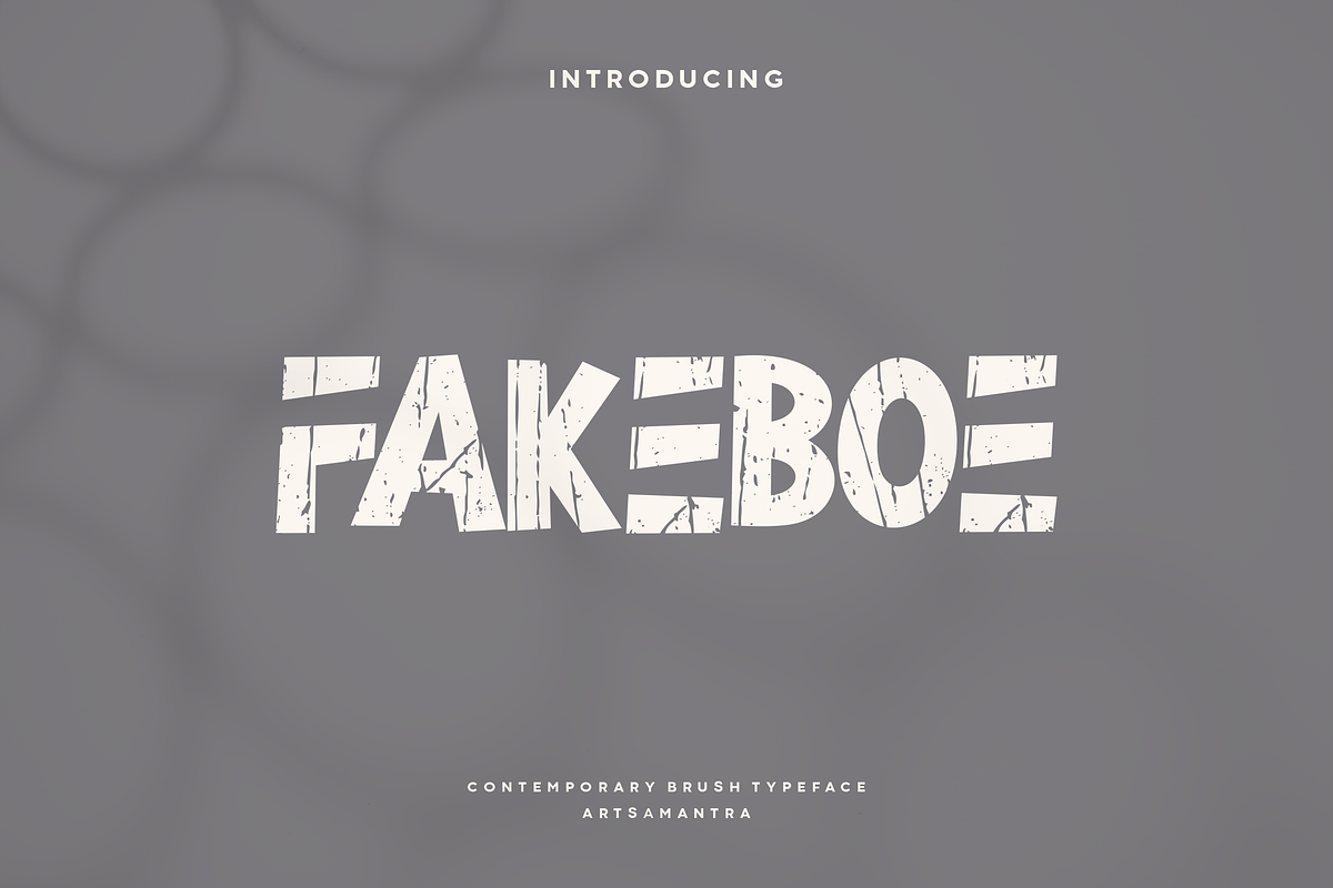 Fakeboe - Modern Display Typeface, a Handwritten Font by garismantra (Photo 1 of 4)