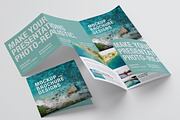 Square Trifold Brochure Mockups, a Print Template by Mockups by Carlos Viloria (Thumbnail 2 of 23)