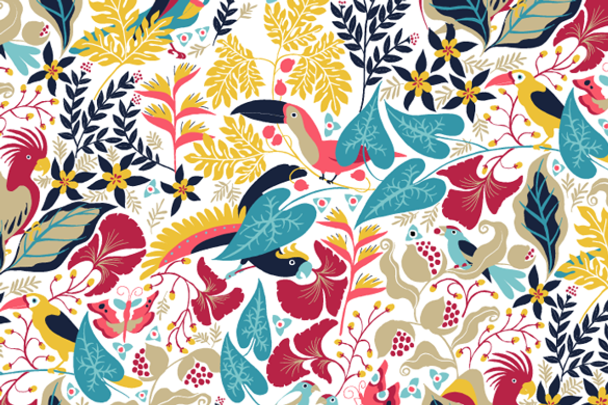 Hidden Birds - Pattern Set, a Pattern Graphic by reika (Photo 2 of 4)