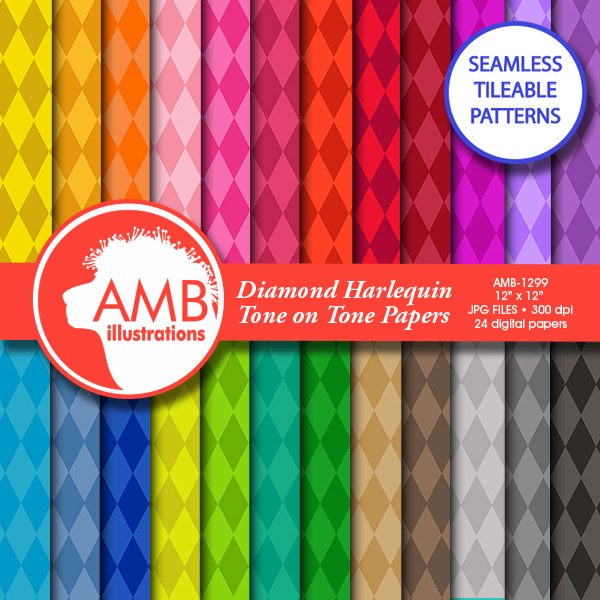 Diamonds Pattern Digital Paper, 1299, a Pattern Graphic by AMBillustrations