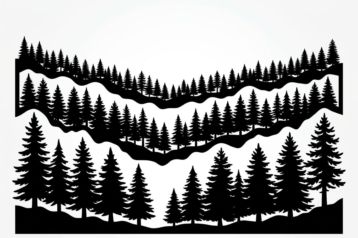 Majestic Pine Trees SVG, a Finance Illustration by Amazin_art (Photo 17 of 32)
