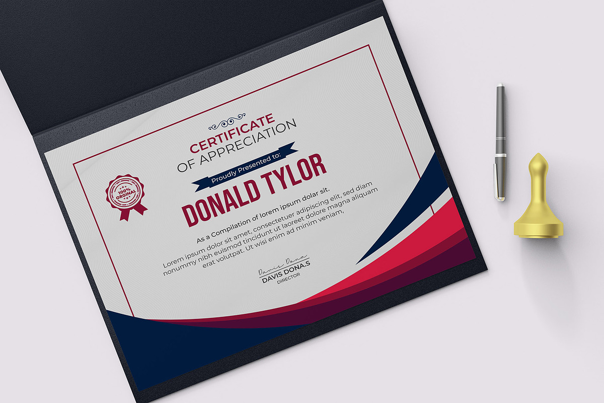 Luxury And Modern Style Certificate, a Stationery Template by MRI STUDIO (Photo 7 of 13)