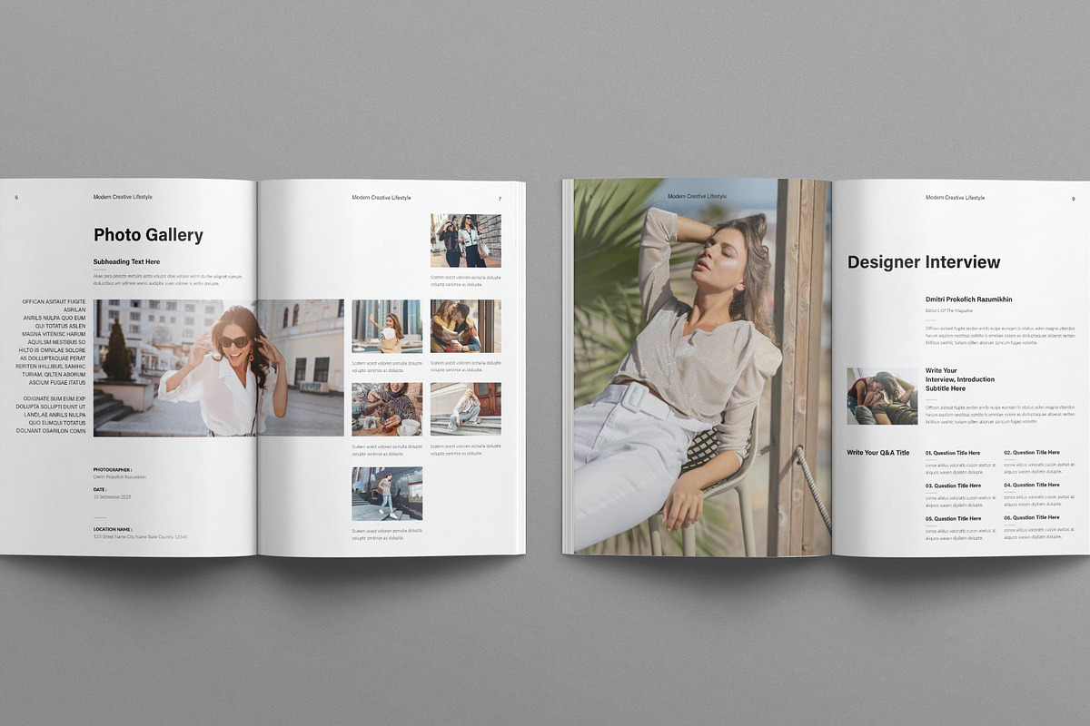 Modern Creative Lifestyle Magazine, a Magazine Template by MassiveCreator (Photo 3 of 7)