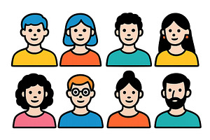 Diverse group of animated characters, a Person Illustration by ZinetroN