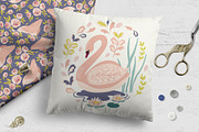 Swan lake pattern collection, an Animal Illustration by Cozy pattern shop (Thumbnail 7 of 8)
