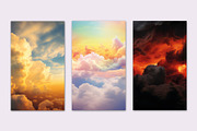 BRIGHT COLORED FANTASTIC CLOUDS, a Background Graphic by Sophico (Thumbnail 3 of 5)