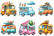 Summer Ice Cream Truck Clipart, an Illustration by OK Design (Thumbnail 2 of 5)