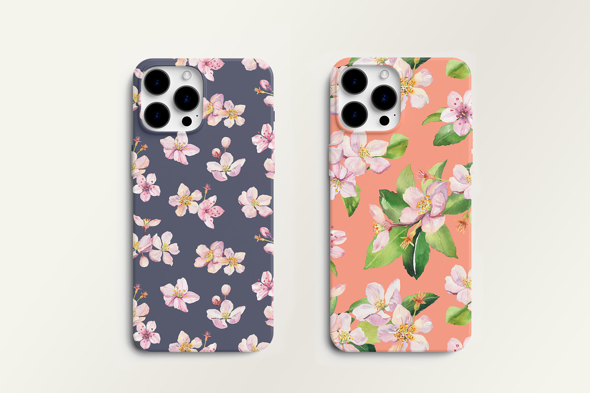 Sakura Blossom patterns, a Pattern Graphic by Volha Studio (Photo 2 of 9)
