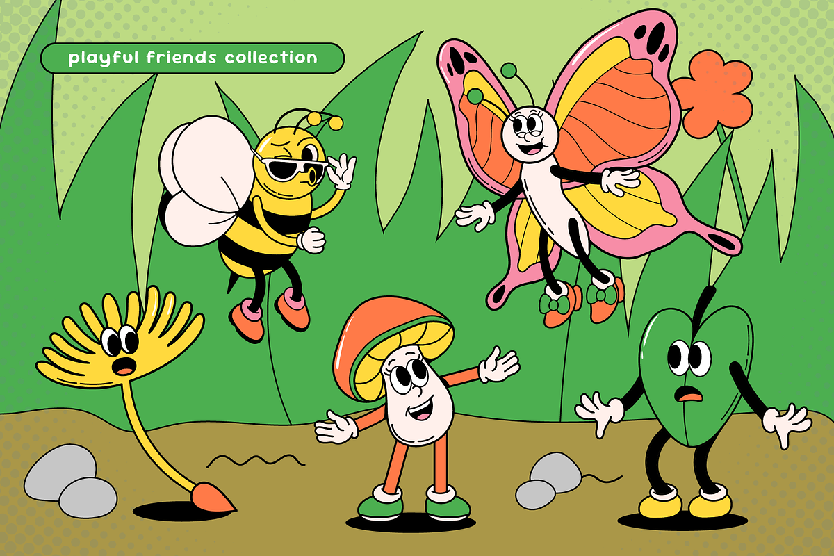 Playful Retro Spring — Character Set