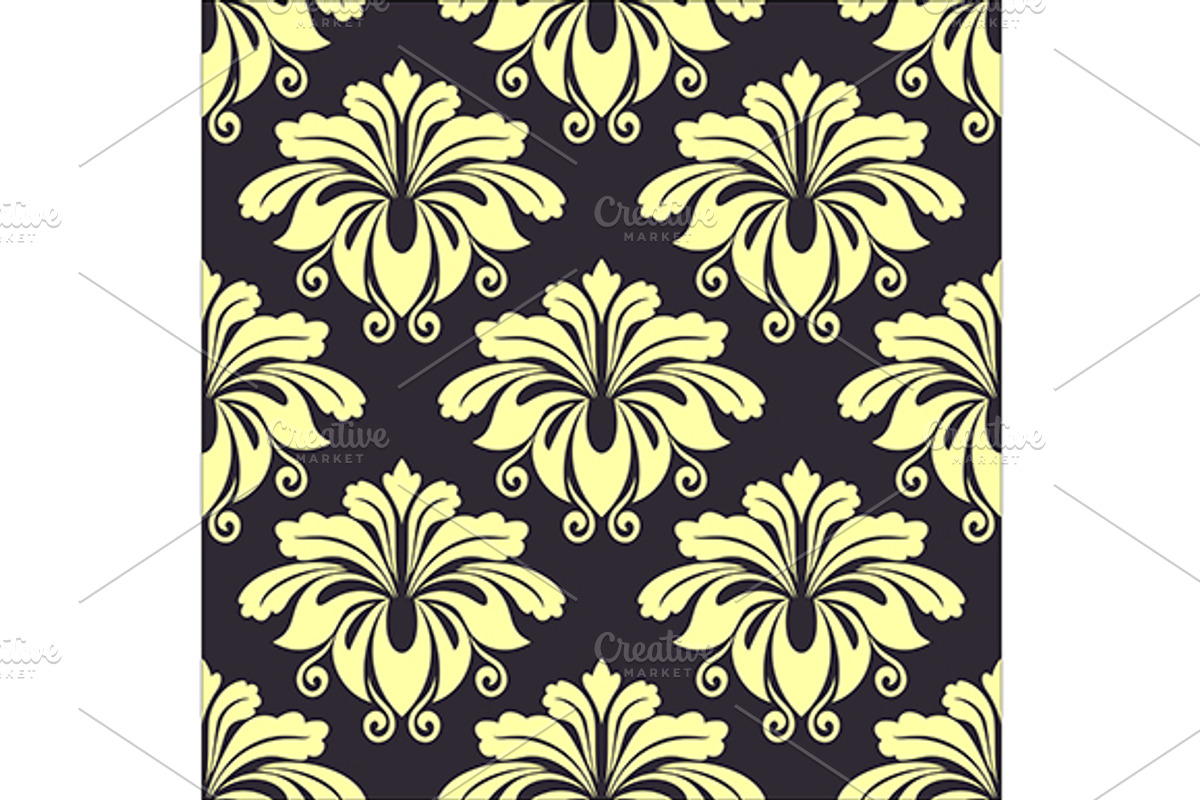 Decorative floral seamless pattern