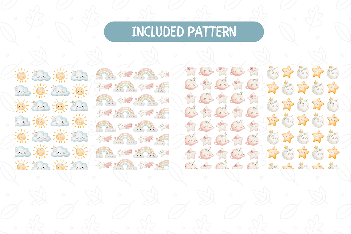 Sun Moon Star Nursery Clipart, an Illustration by TatiMockup (Photo 3 of 4)
