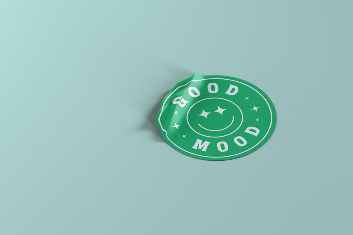 Circle Stickers Mockup, an Advertising Mockup by Graphicboom (Photo 3 of 6)