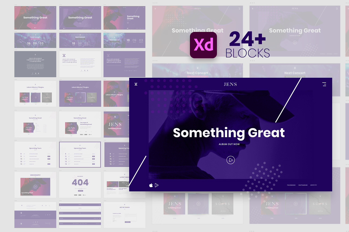 JENS - UI Kit [Adobe Xd], an UI Kit Template by onetwoworks (Photo 2 of 4)
