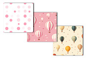 Hot Air Balloon Seamless Digital Pap, an Illustration by OK Design (Thumbnail 4 of 4)