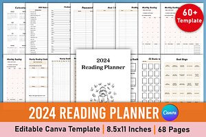 2024 Reading Planner Canva Interior