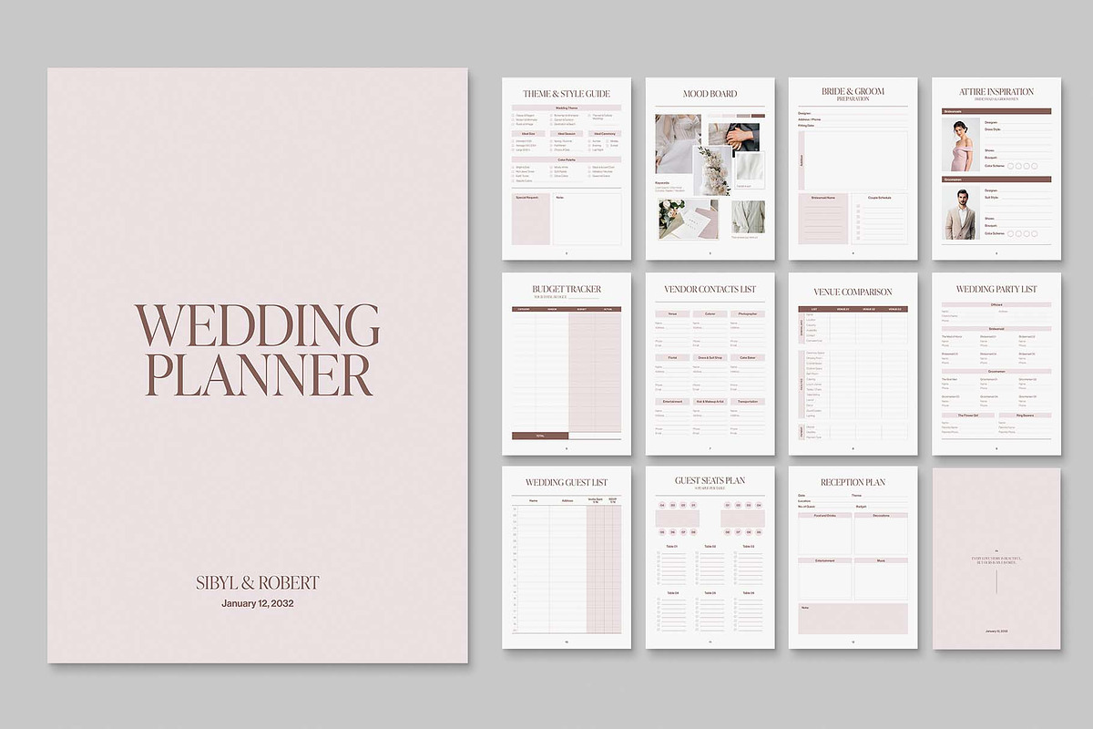 Wedding Planner Template, a Stationery Template by BrandPacks (Photo 6 of 6)
