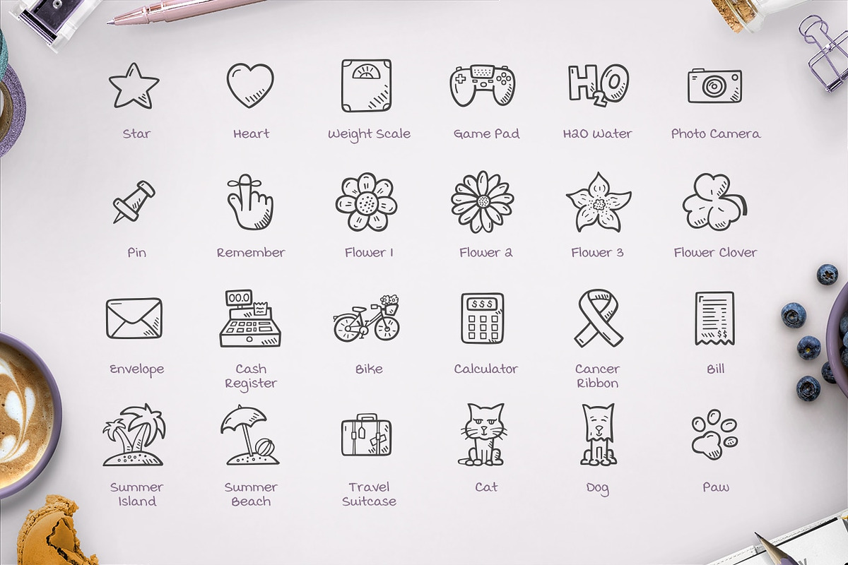 Planner Lite - Hand Drawn Icons, an Outline Icon by Good Stuff No Nonsense (Photo 5 of 12)