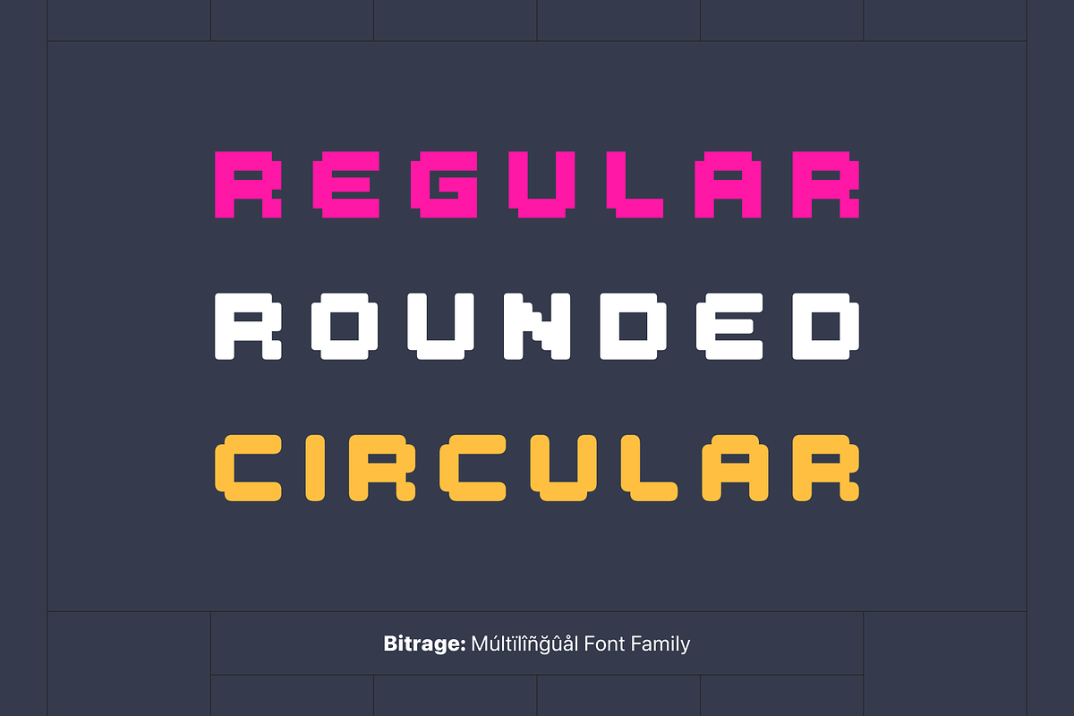Bitrage Cyrillic Pixel Typeface, a Sans Serif Font by alpercakici (Photo 5 of 17)