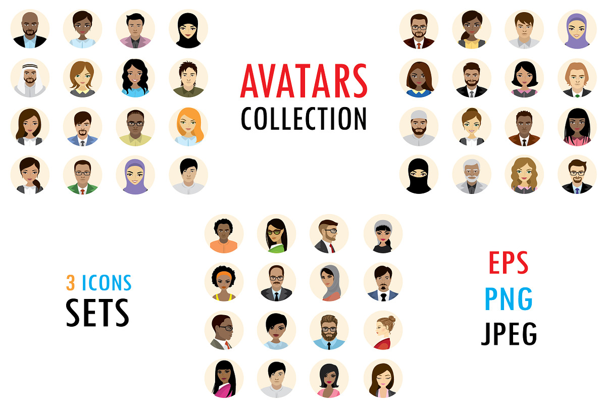 People avatars icons flat collection, an Icon by naum_studio (Photo 1 of 4)
