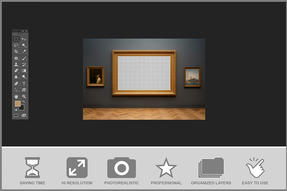 Art Gallery Wall Mockup, a Product Mockup by Bruno's Shop (Photo 2 of 3)