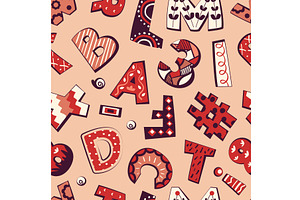 cute alphabet pattern. Christmas, an Object Illustration by Multigon
