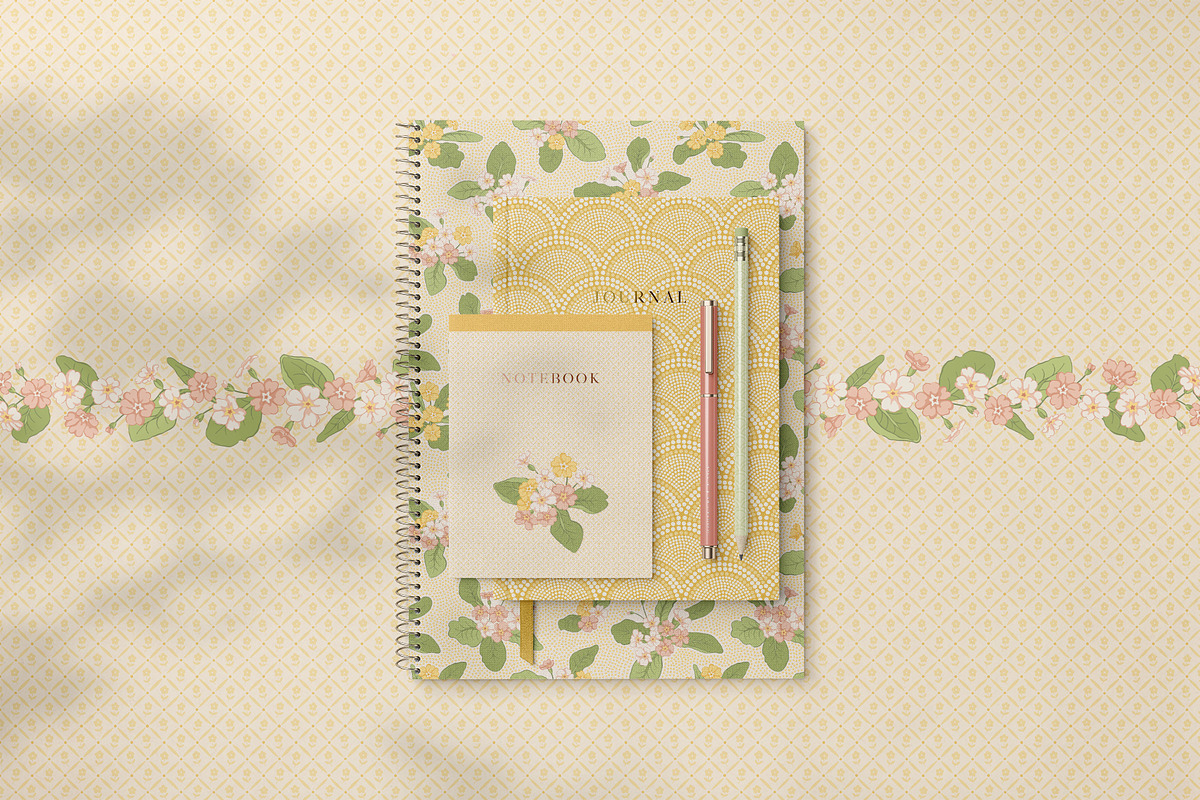 Vintage Spring Floral Patterns, a Pattern Graphic by PATTERNS etc. (Photo 8 of 19)