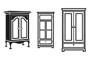 A Set of Three Wardrobe Illustration, an Object Graphic by Billah Hub (Thumbnail 1 of 3)