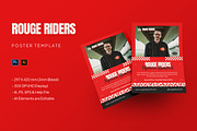 Rouge Riders - Poster Template, a Poster Template by StreaksideStd (Thumbnail 1 of 3)