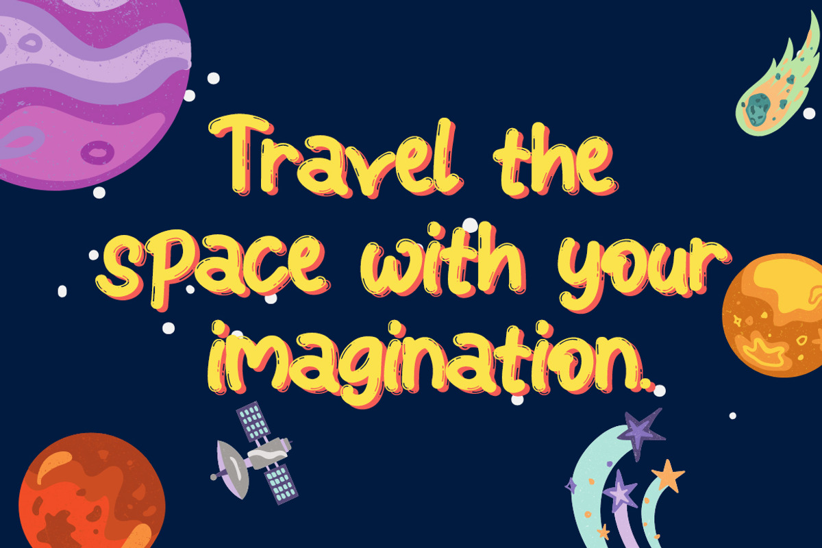 Bigspace Rocket - Kids Bold Fun Font, a Blackletter Font by Dhabee (Photo 2 of 9)
